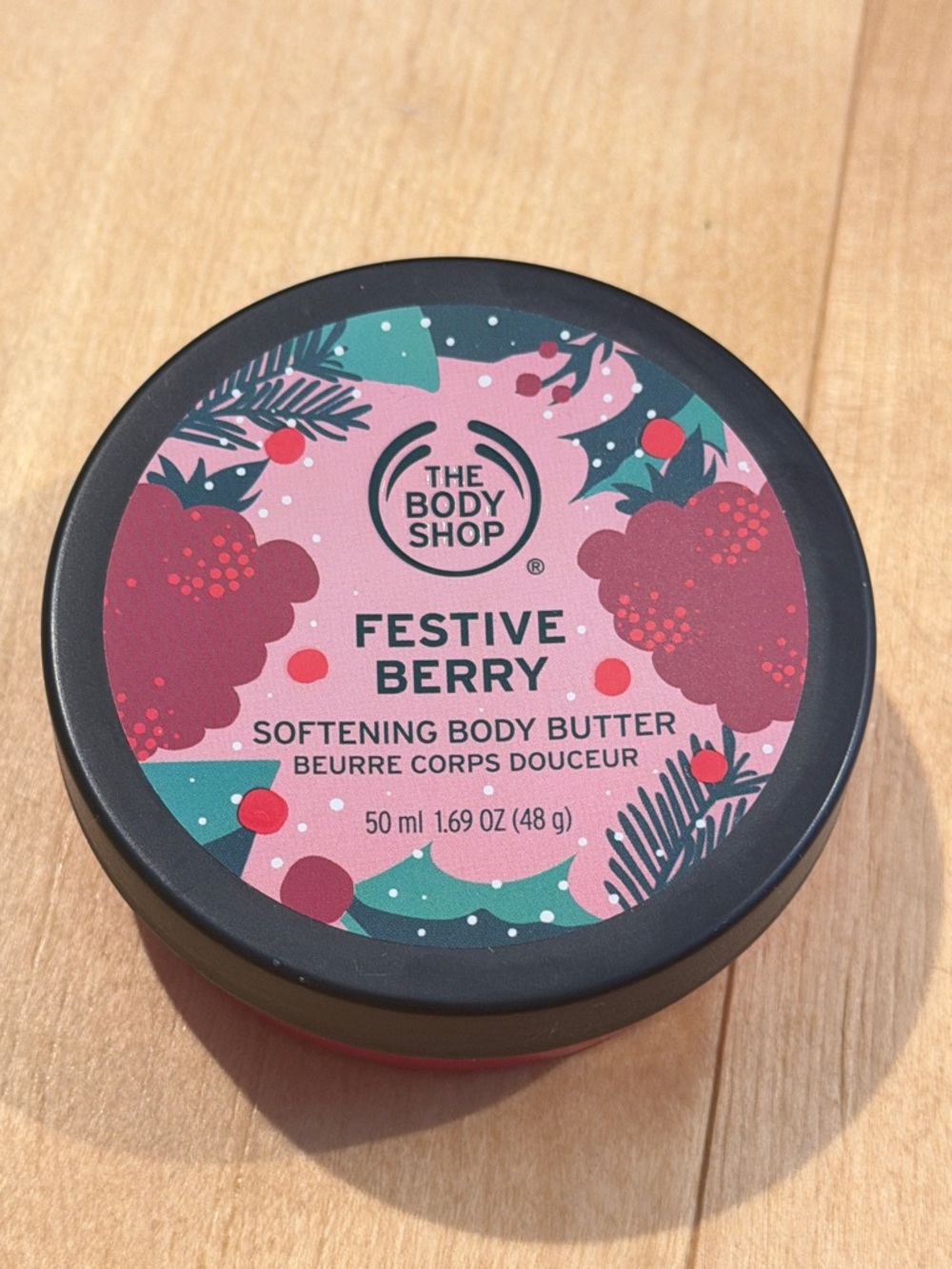The Body Shop Festive Berry Softening Body Butter - Pink & Green